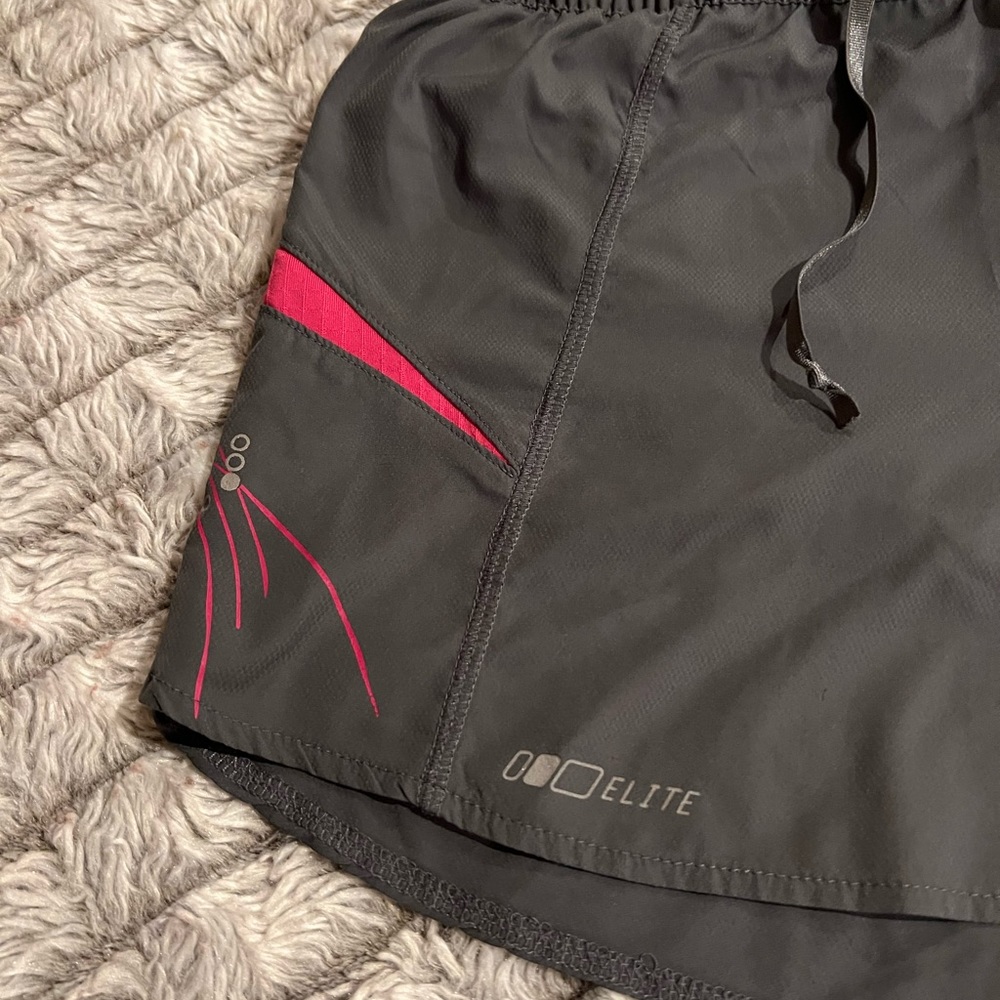 ❤️ 4 for $15 Pearl Izumi Grey & Pink Running Shorts Size S - Picture 2 of 9